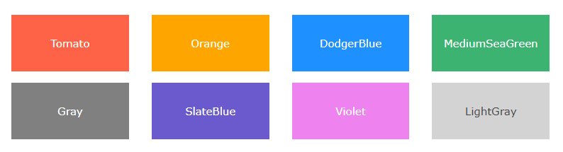 Colores CSS