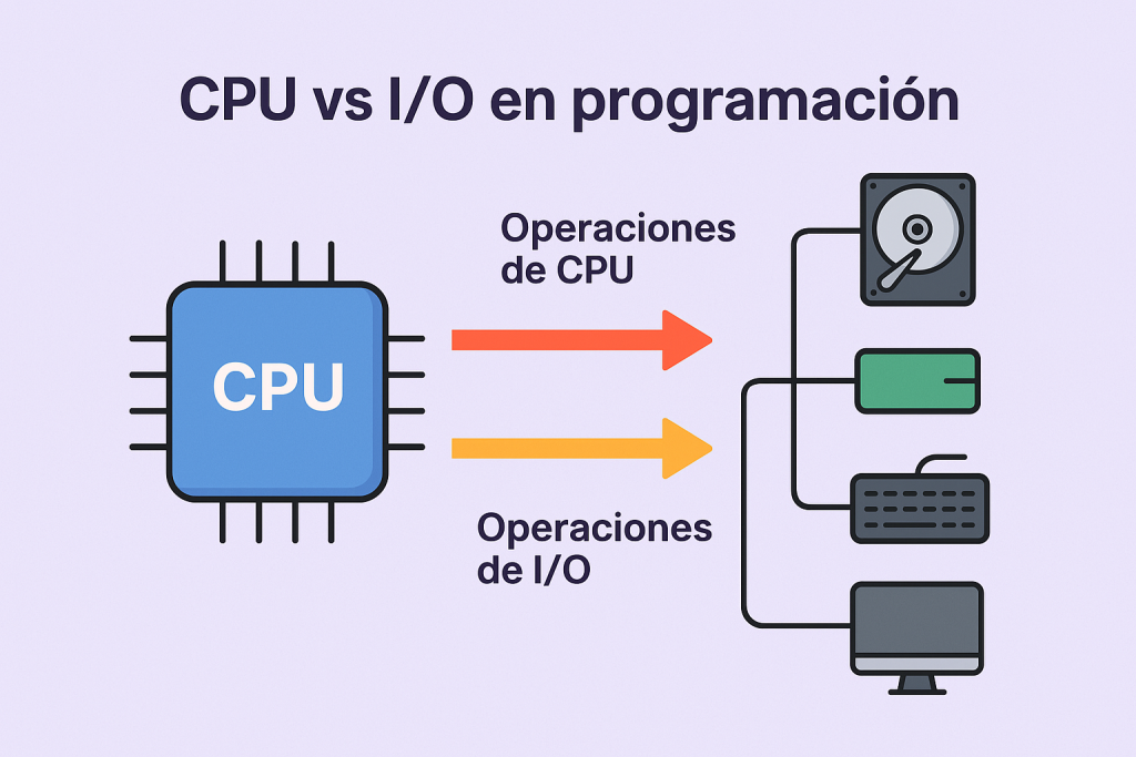 Operaciones de CPU y Operaciones de I-O en lenguajes de programación