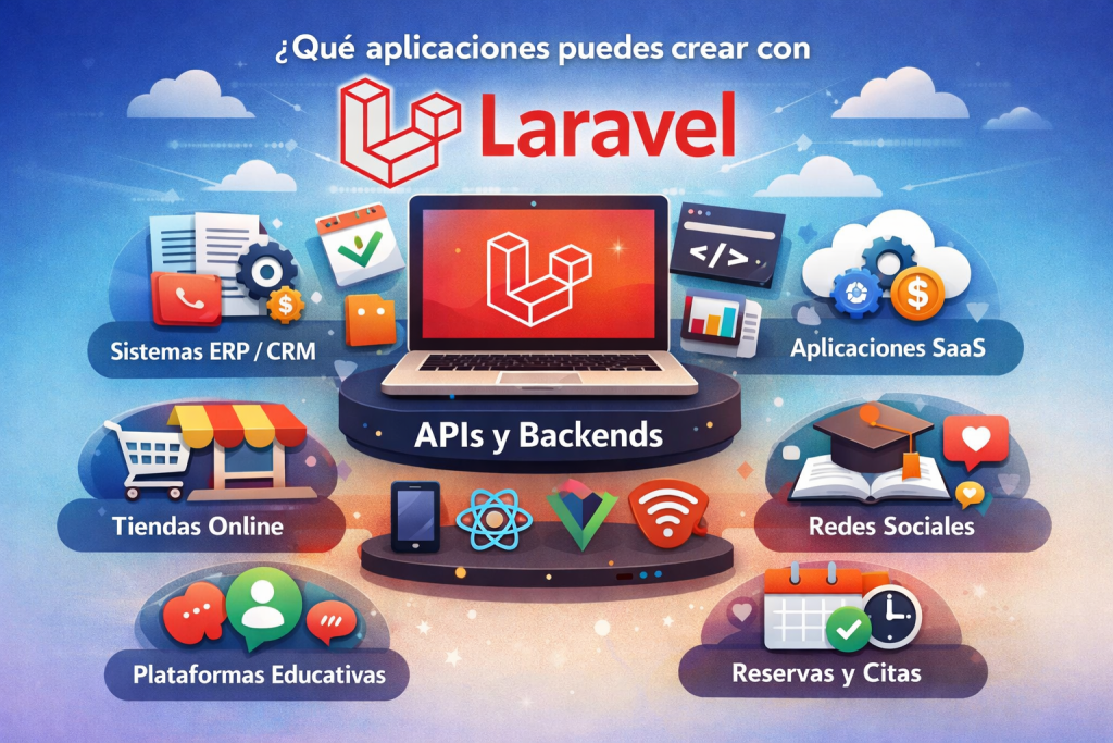 Qué aplicaciones puedes crear con Laravel en 2026